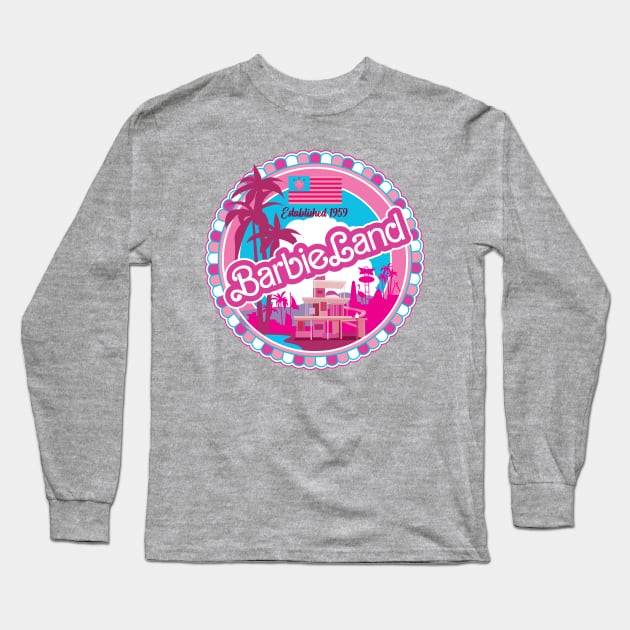 Barbieland Long Sleeve T-Shirt by MindsparkCreative